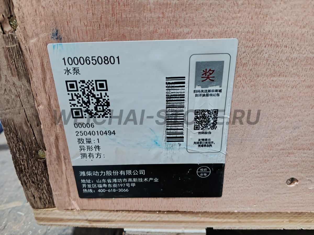 1000650801 Водяной насос